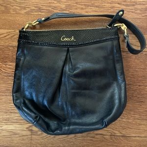 Coach Ashley Black Leather Hippie